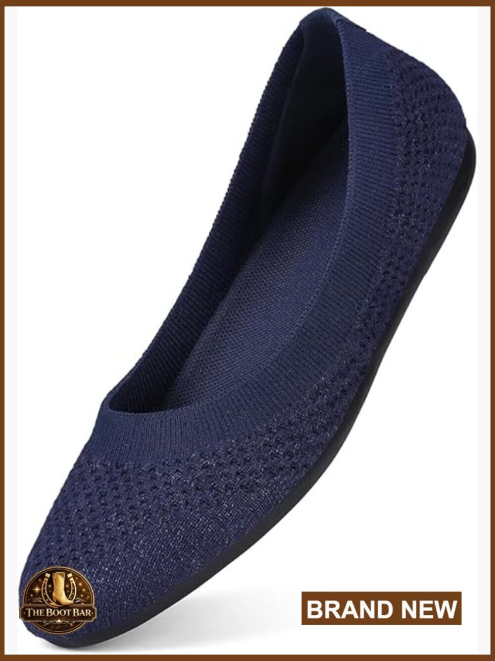 Women's Knitted Ballet Flats Round Toe Slip-On Comfort Shoes Office Work Daily